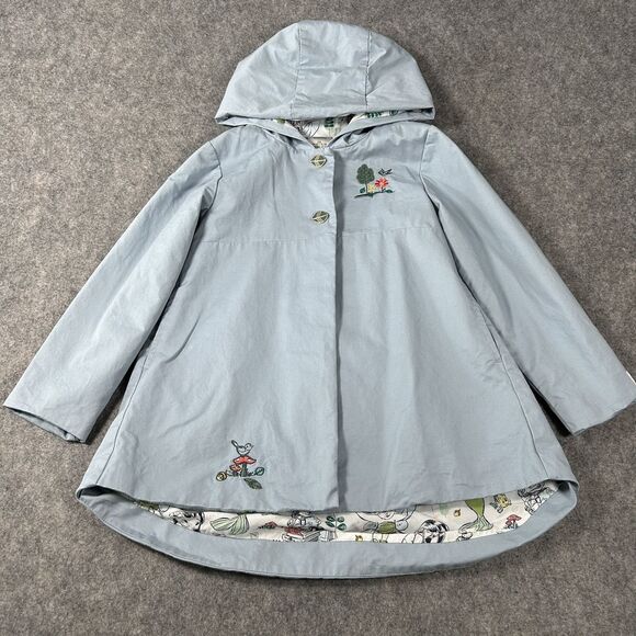 Disney Princess Animator Soft Shell Hooded Jacket Pockets Light Blue Size 5/6 - Picture 5 of 16